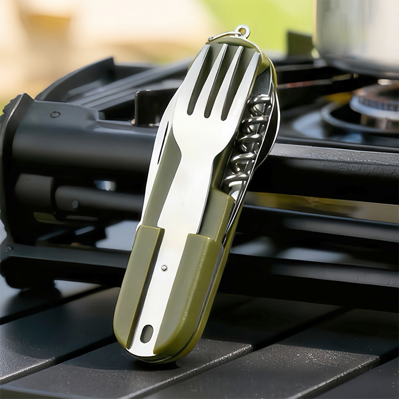 طقم أدوات طعام للتخييم جديد من - مراجعة Camping Cooking Cutlery Set وسعره