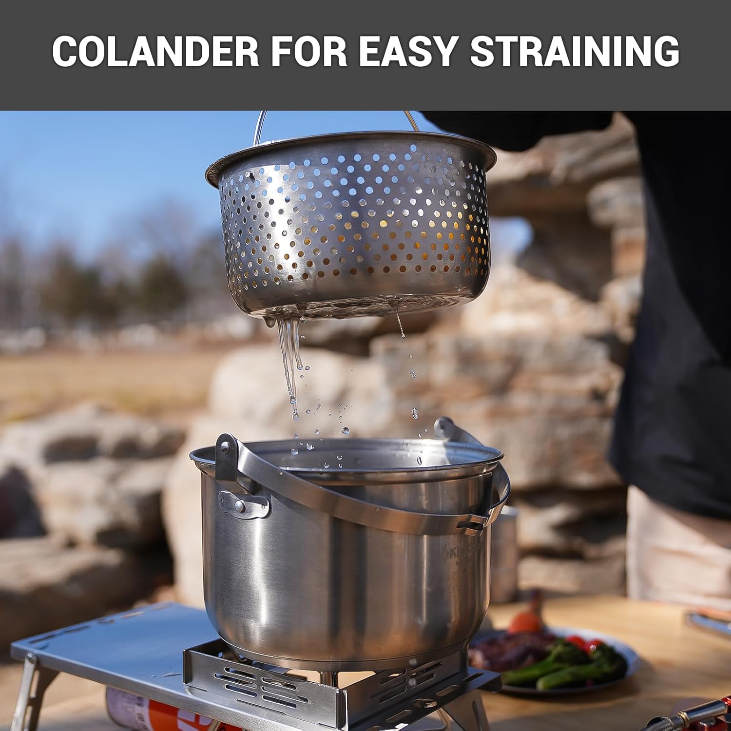 طقم أواني طهي للتخييم من الفول - مراجعة Camping Cooking Kitchen Set وسعره