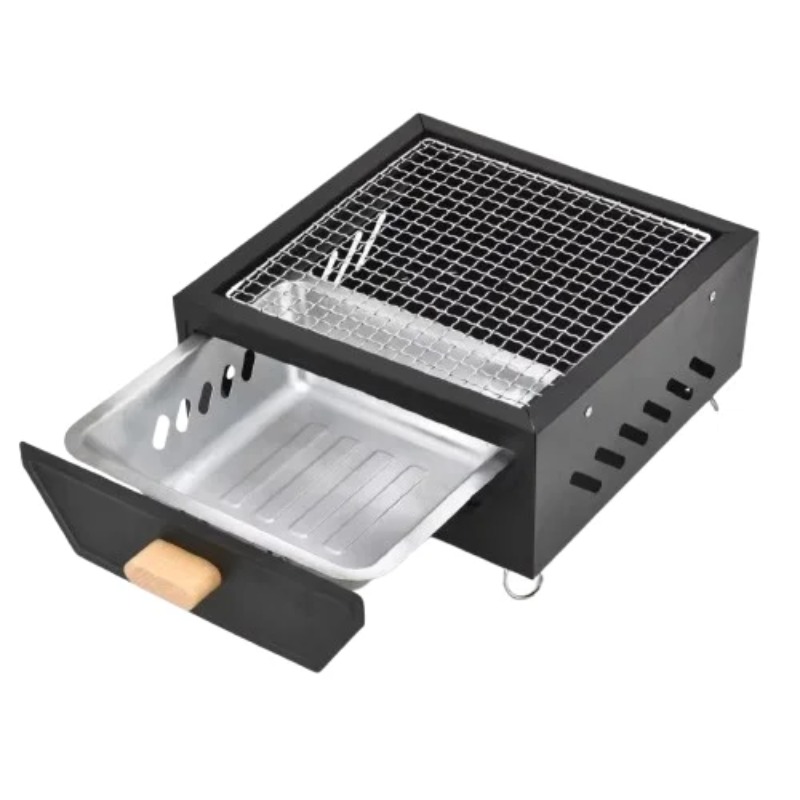 شواية فحم محمولة للتخييم مع در - مراجعة Camping With Cooking وسعره
