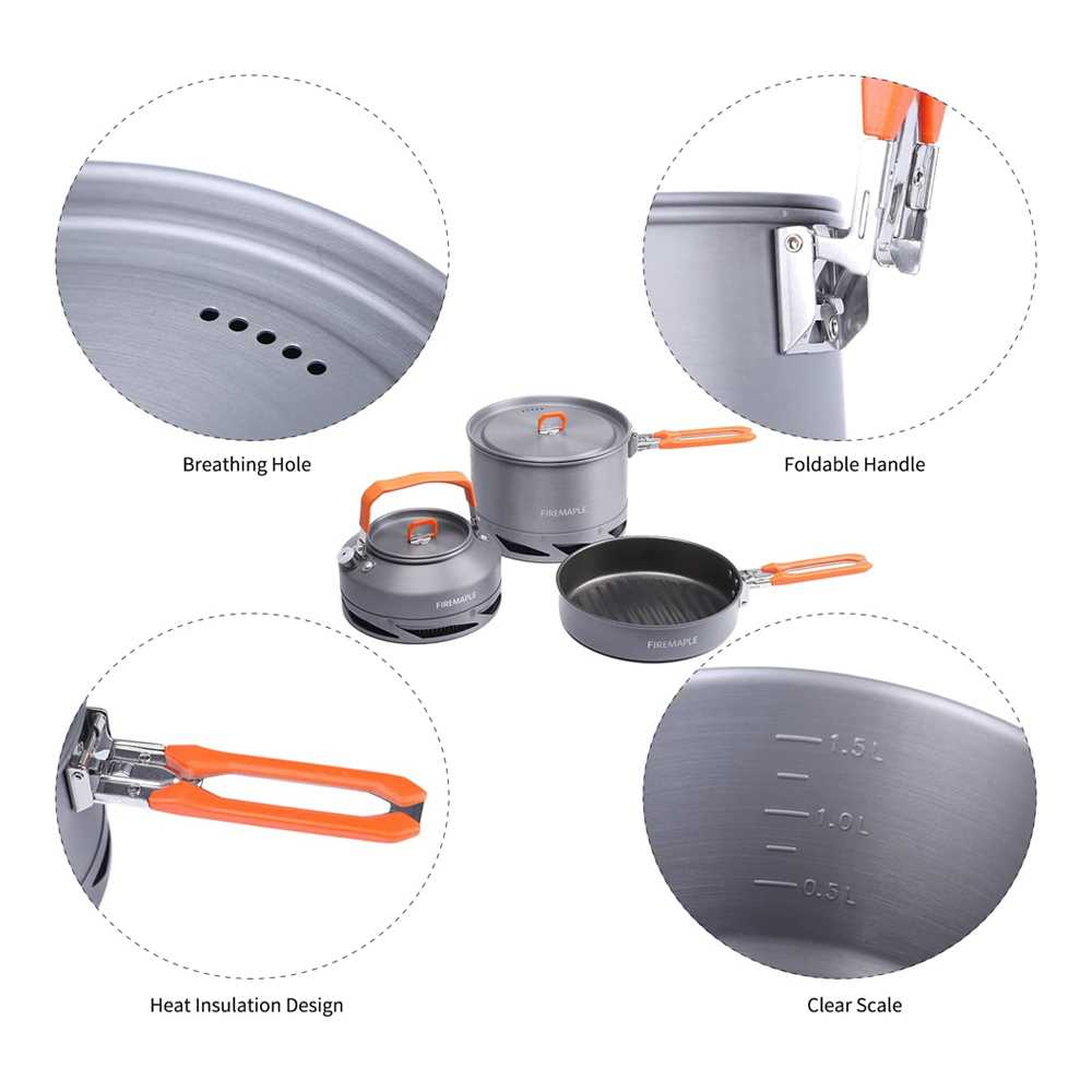 النار القيقب التخييم تجهيزات ا - مراجعة Camping Cooking Pack وسعره
