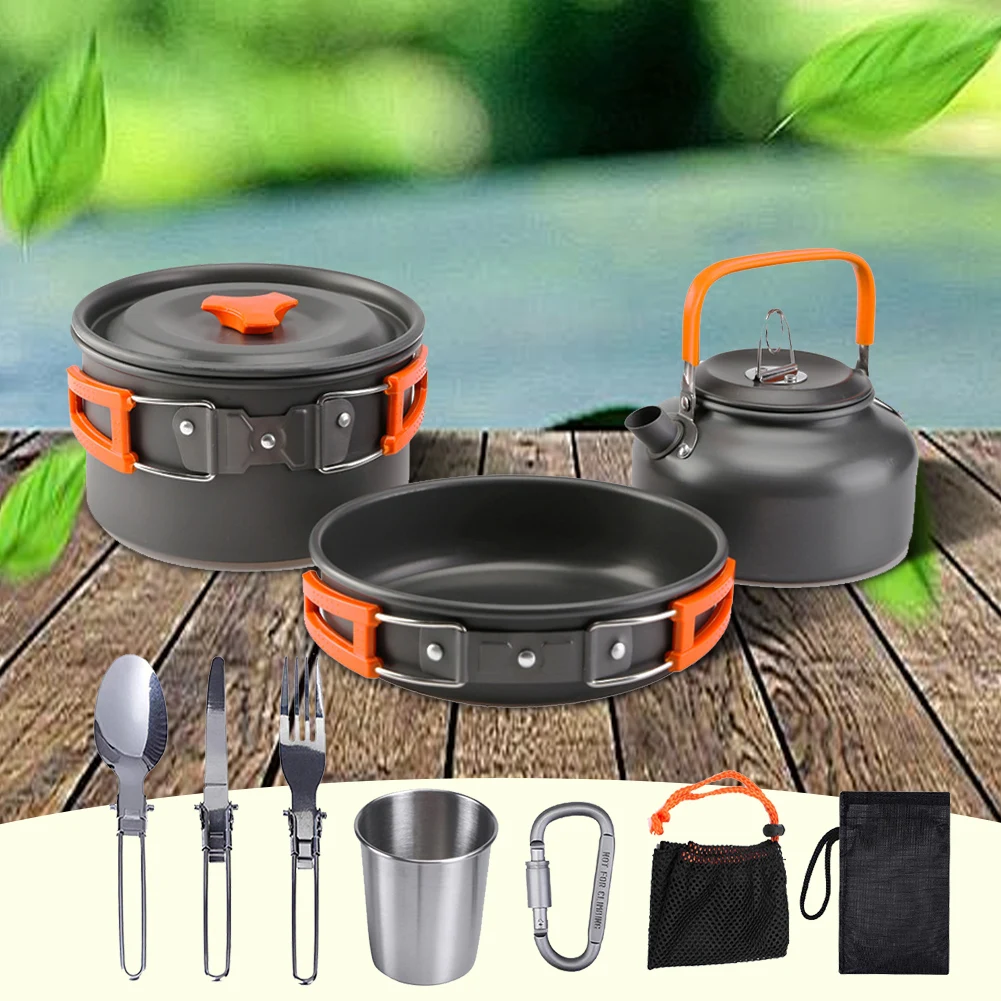 طقم أدوات طهي للتخييم، غلاية و - مراجعة Camping Cooking Pan وسعره