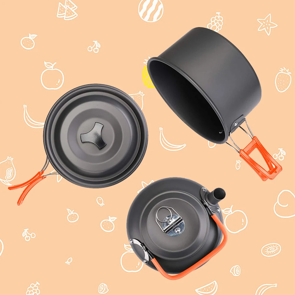 طقم أدوات طهي للتخييم، غلاية و - مراجعة Camping Cooking Pan وسعره