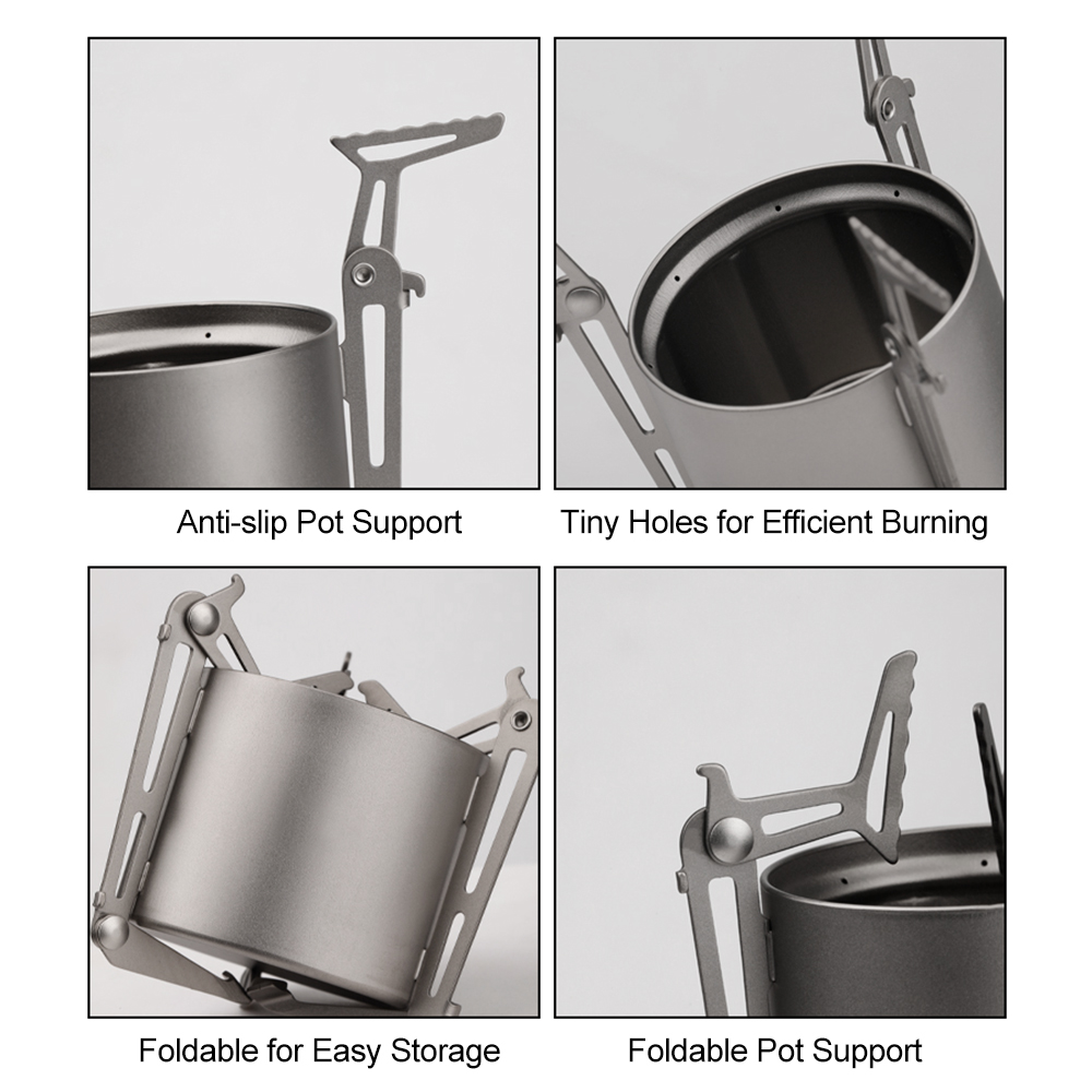 موقد كحول TOMSHOO Ti مع غطاء و - مراجعة Camping Cooking Pot With Lid وسعره