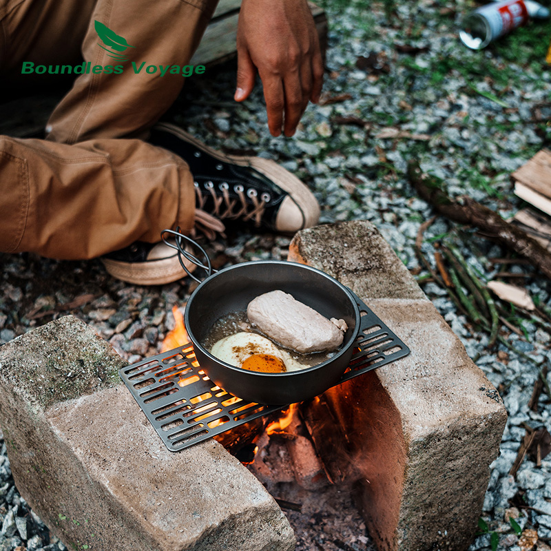 طبق شواء شواء من التيتانيوم ،  - مراجعة Camping Cooking Pan وسعره