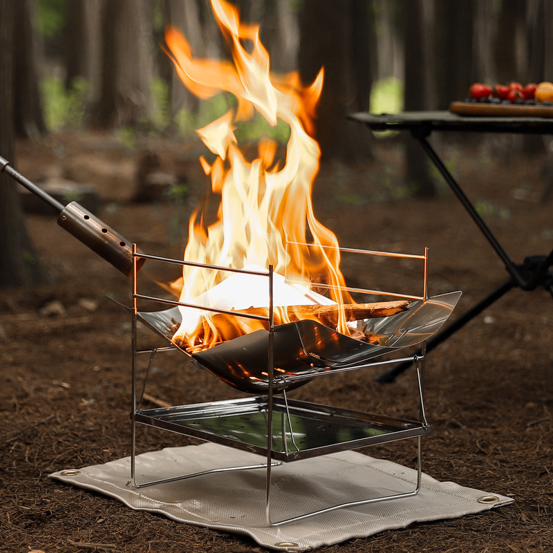 حرق الخشب موقد للتخييم المحمول - مراجعة Camping Cooking Wood Stove وسعره