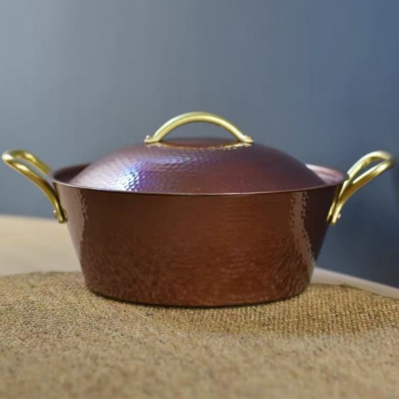 وعاء نحاسي عتيق مصنوع يدويًا،  - مراجعة Camping Cooking Pot With Lid وسعره