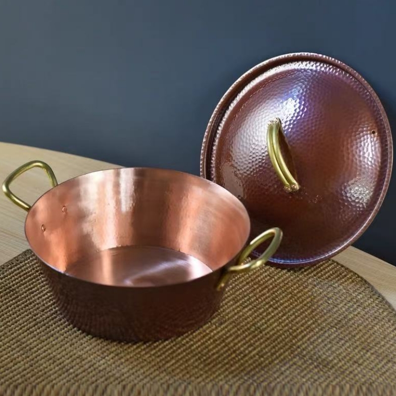 وعاء نحاسي عتيق مصنوع يدويًا،  - مراجعة Camping Cooking Pot With Lid وسعره